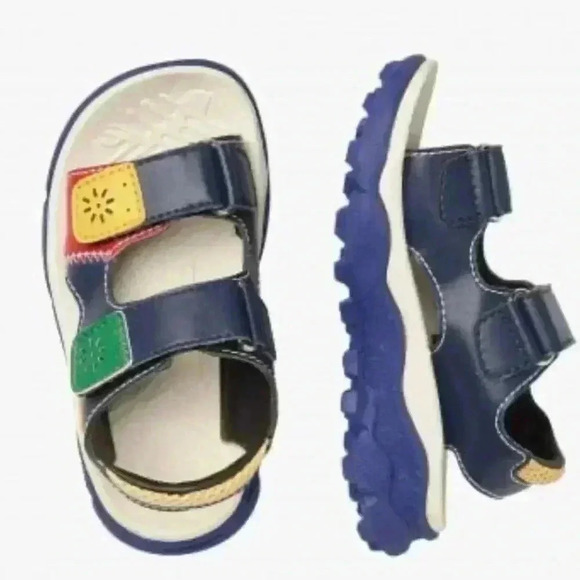 GAHO JUNIOR Sporty faux leather sandal, Blue size 2 - Picture 1 of 9